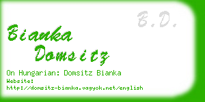 bianka domsitz business card